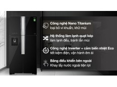 Tủ lạnh Hitachi Inverter 540 lít Multi Door R-FW690PGV7 GBK 